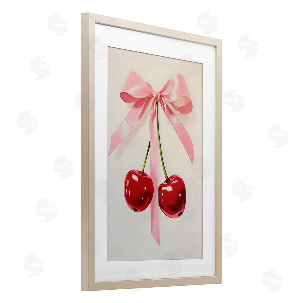 Creative Studio Tied With A Pink Bow Birch Framed Print Under Glass Art