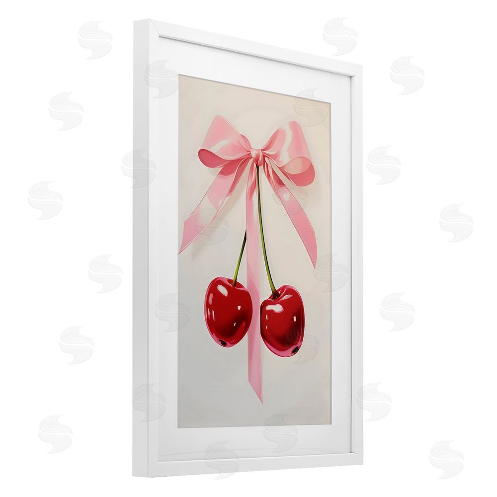 Creative Studio Tied With A Pink Bow White Framed Print Under Glass Art