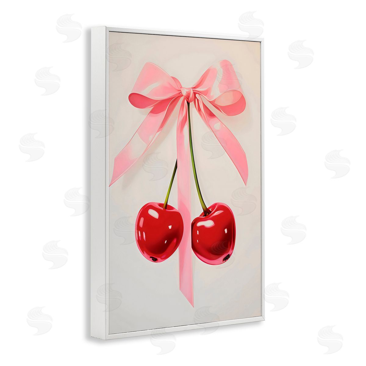 Creative Studio Tied With A Pink Bow White Frame Giclee Art Print