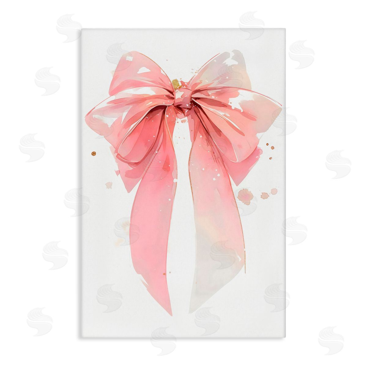 Creative Studio Modern Elegant Pink Bow Canvas Wall Art Print