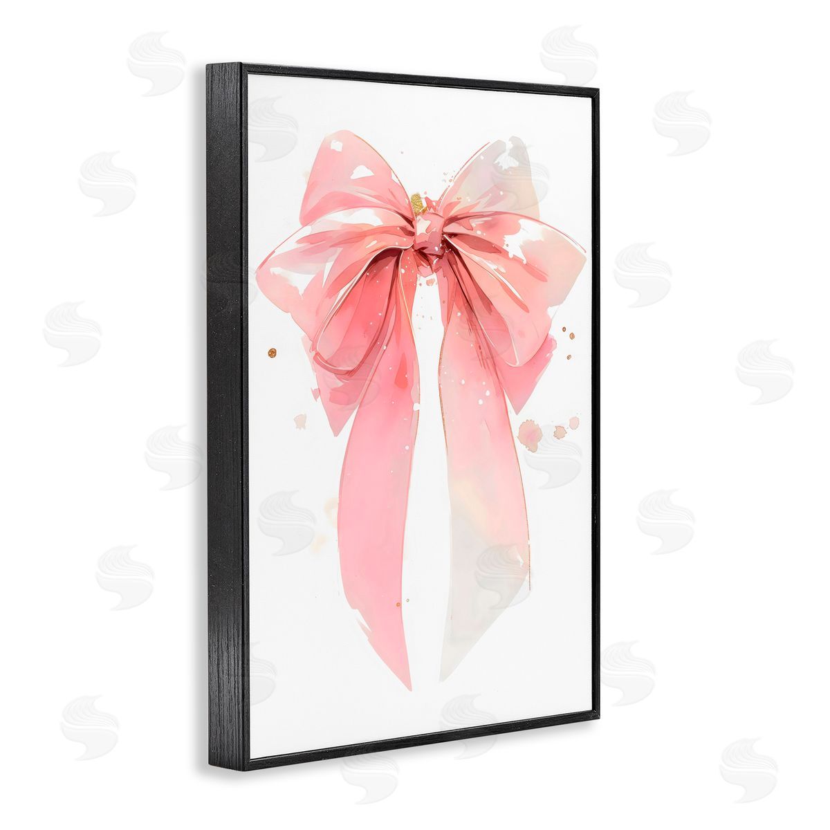 Creative Studio Modern Elegant Pink Bow Black Framed Giclee Art Print