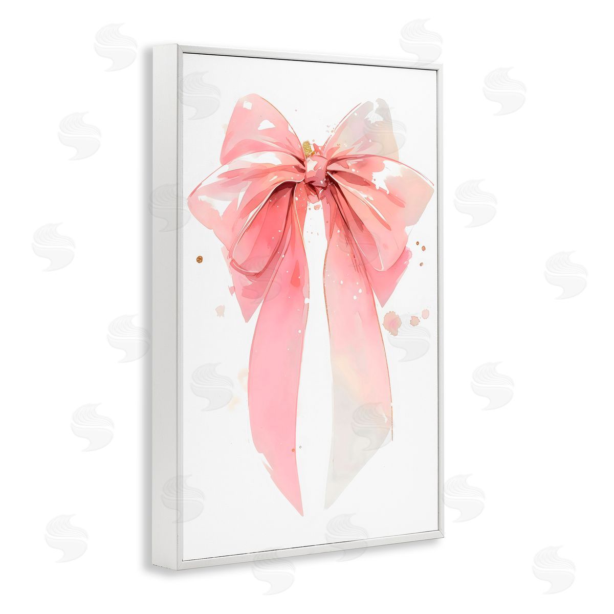 Creative Studio Modern Elegant Pink Bow White Frame Giclee Art Print