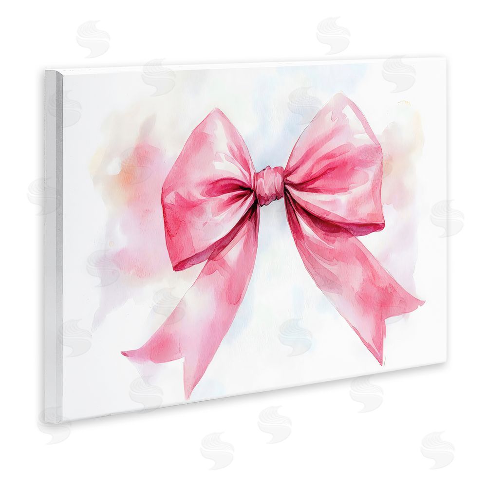 Creative Studio Watercolor Fade Pink Bow Wall Plaque Art Print