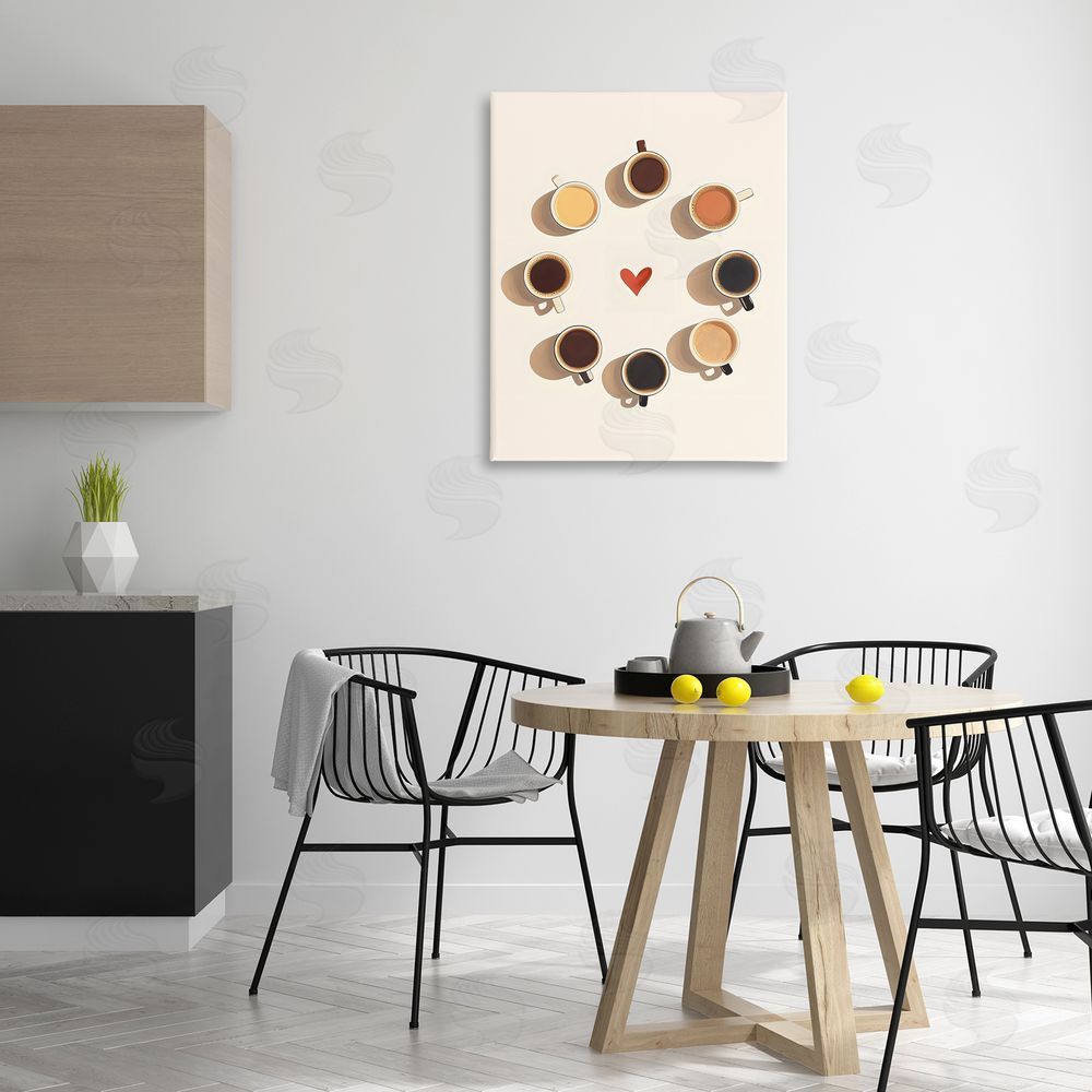 Arlington Prints Circle Of Coffee Mugs Printed Wall Art in Room