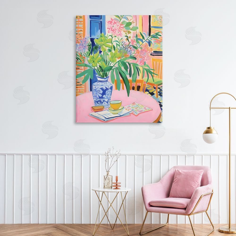 Creative Studio Flowers At The Table Printed Wall Art in Room