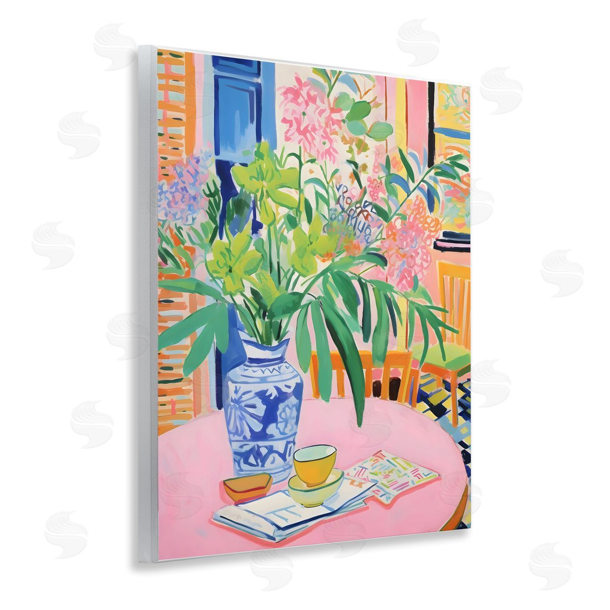 Creative Studio Flowers At The Table Wall Plaque Art Print