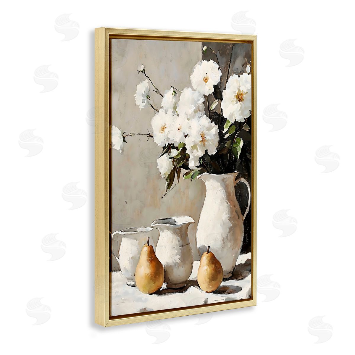 Creative Studio Peaceful Table Setting Gold Floating Frame Canvas Art Print