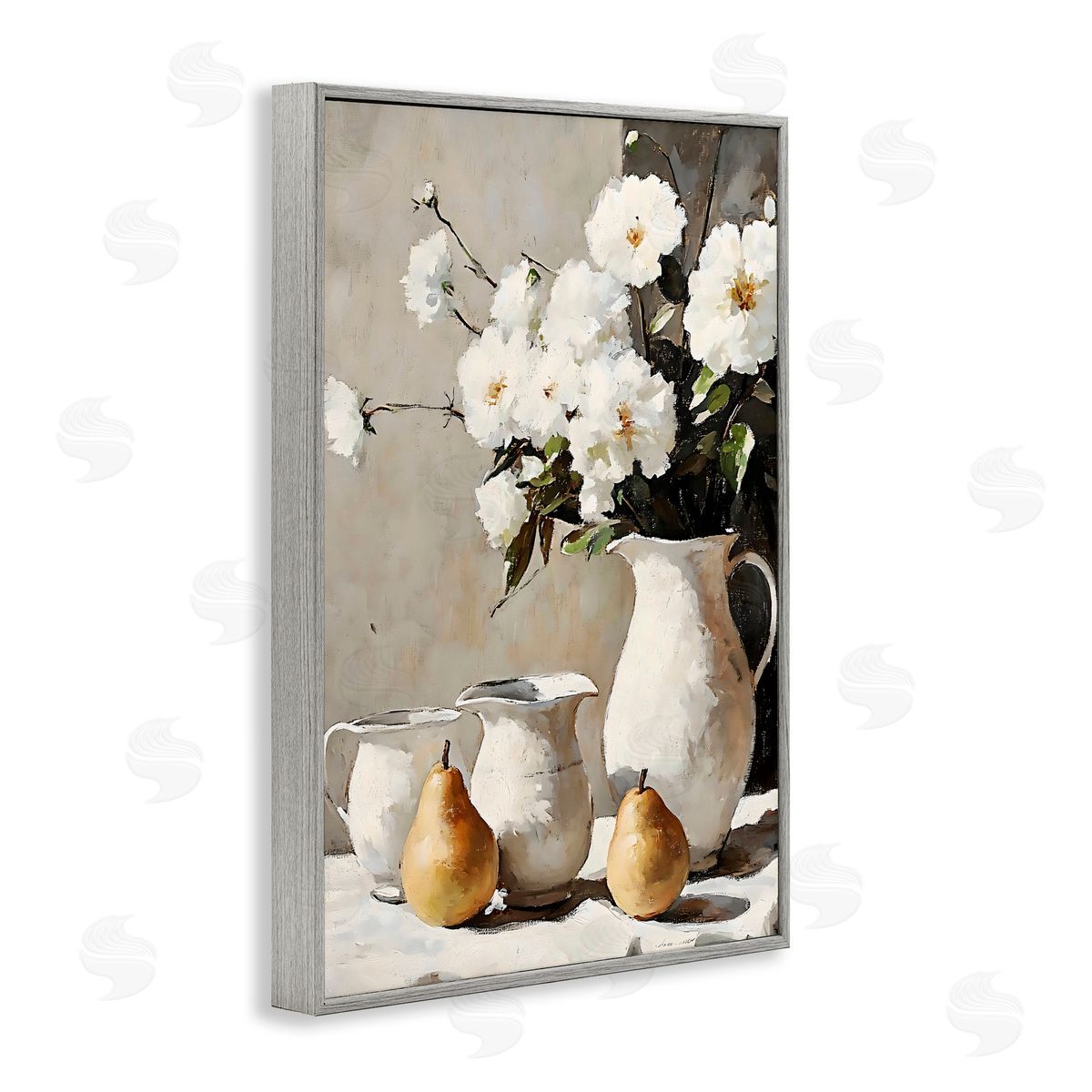 Creative Studio Peaceful Table Setting Gray Framed Giclee Art Print