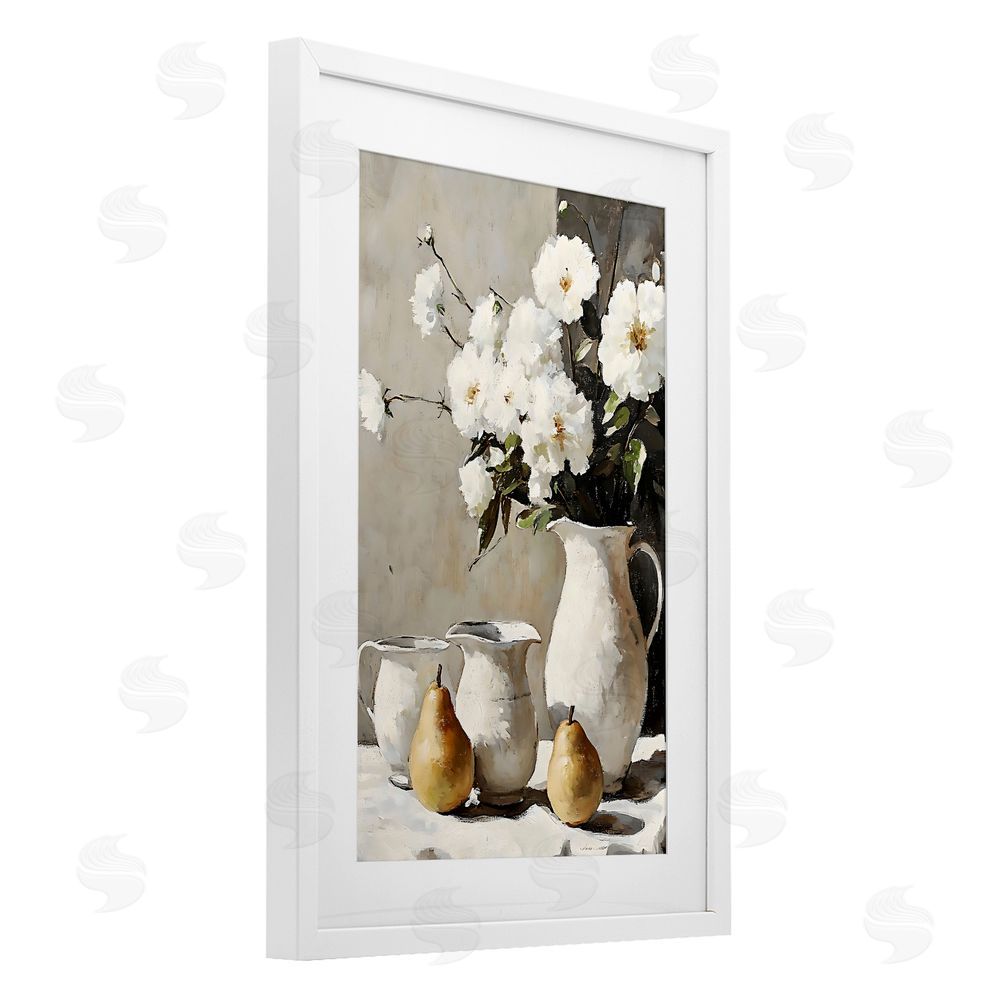 Creative Studio Peaceful Table Setting White Framed Print Under Glass Art