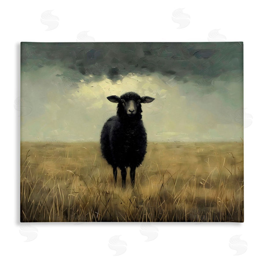 Arlington Prints | Black Sheep in Field