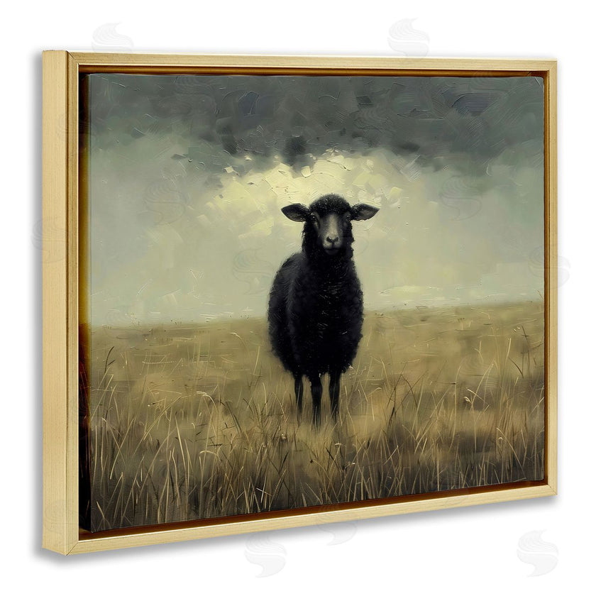 Arlington Prints | Black Sheep in Field