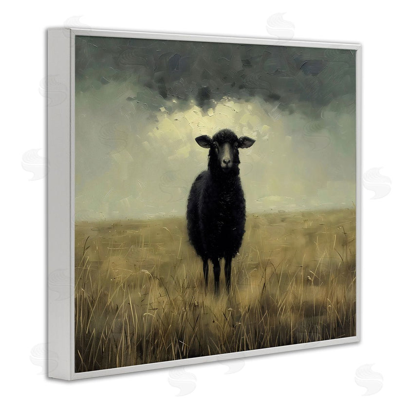 Arlington Prints | Black Sheep in Field
