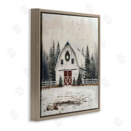 Creative Studio | White Christmas Barn with Wreat