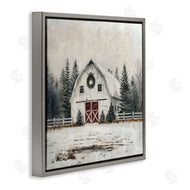 Creative Studio | White Christmas Barn with Wreat