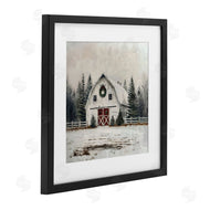 Creative Studio | White Christmas Barn with Wreat
