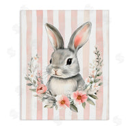 Arlington Prints | Pink Striped Nursery Bunny