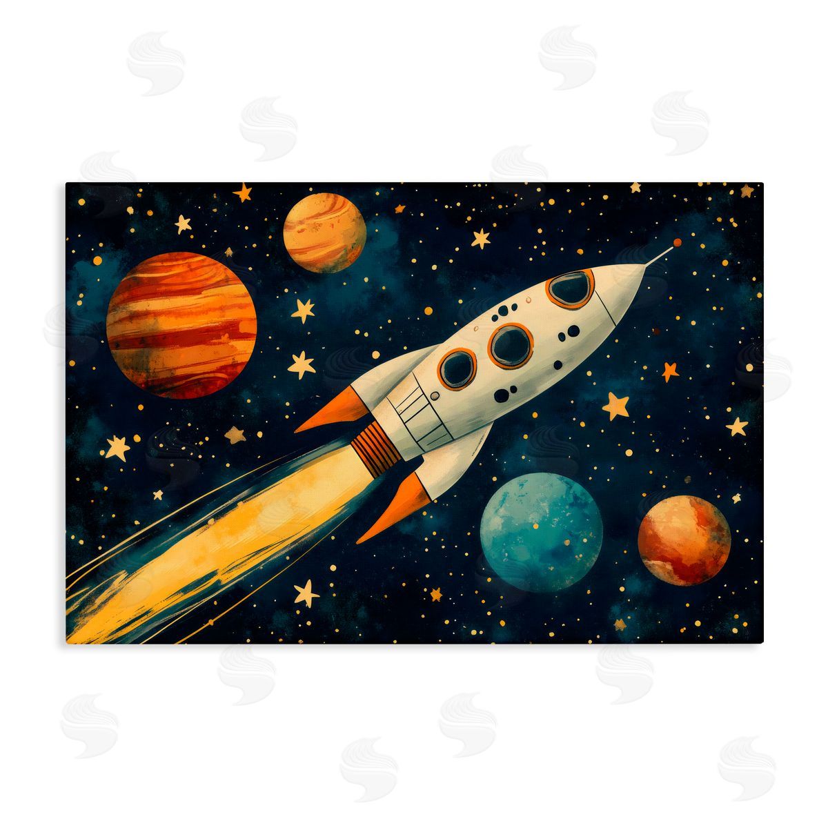 Creative Studio Soaring Through Space Canvas Wall Art Print