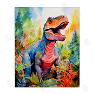 Creative Studio | Colorful T-Rex Dinosaur in Jungle