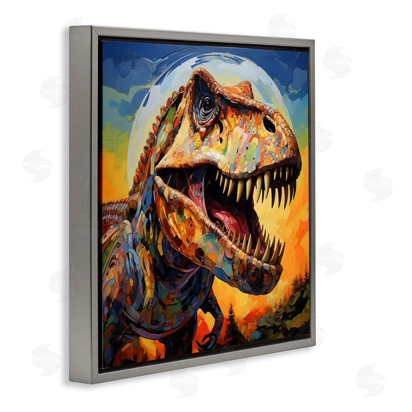 Creative Studio | Roaring Dinosaur Vibrant Pattern