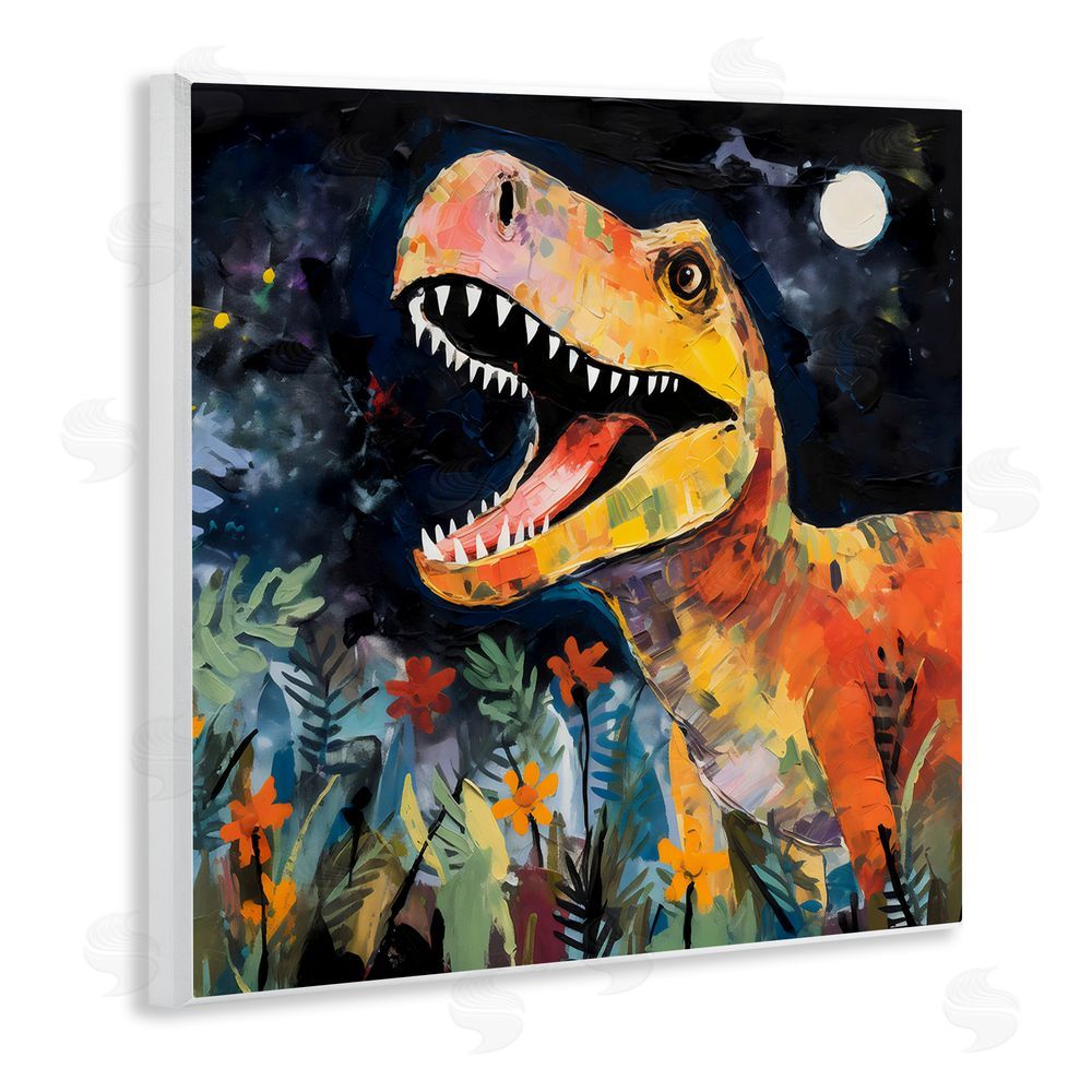Creative Studio Nighttime Hunt Dinosaur Wall Plaque Art Print