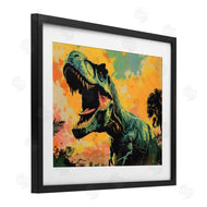 Creative Studio | Roaring Dinosaur At Sunset
