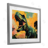 Creative Studio | Roaring Dinosaur At Sunset