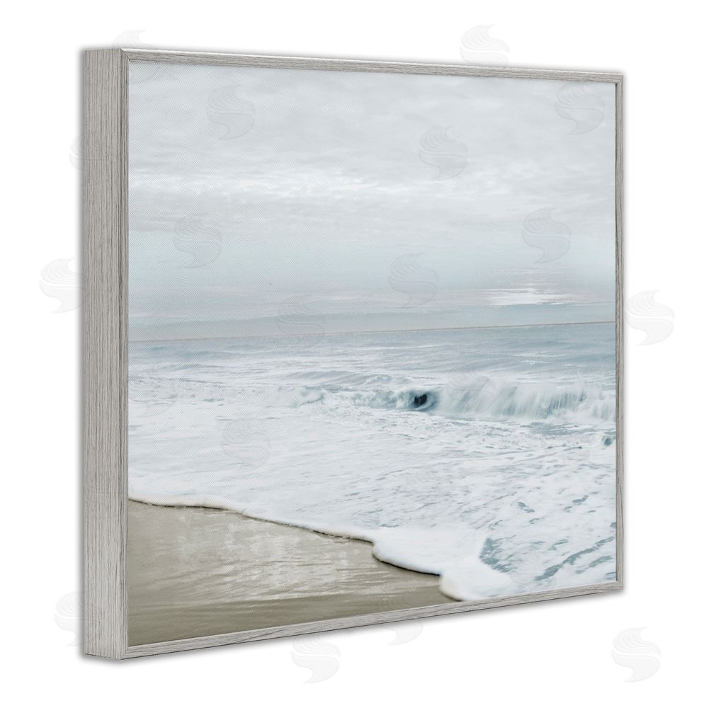 Natalie Carpentieri Morning Bliss Beach Scene Gray Framed Giclee Art Print
