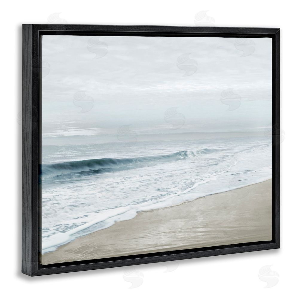 Natalie Carpentieri Morning Bliss Beach Coast Black Floating Frame Canvas Wall Art Print