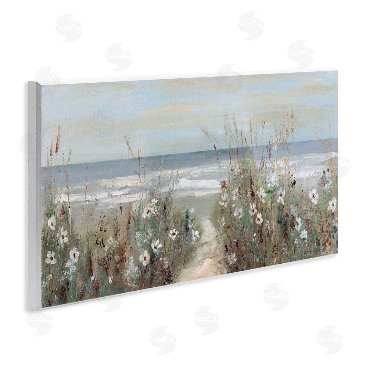 Sally Swatland Wildflower Coastline Beach Path Wall Plaque Art Print