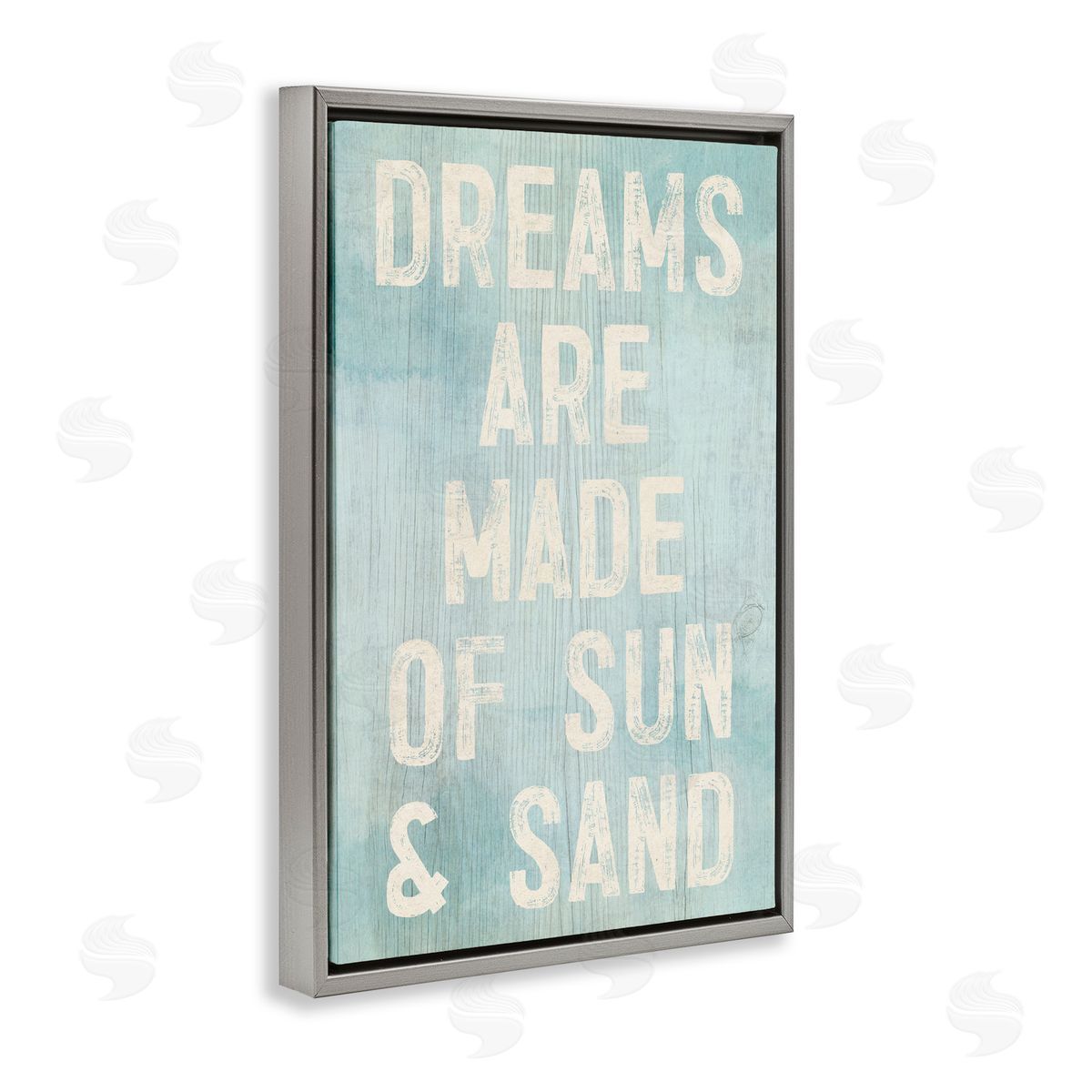 Susan Arnot Dreams of Sand and Sun Gray Floating Frame Canvas Art Print