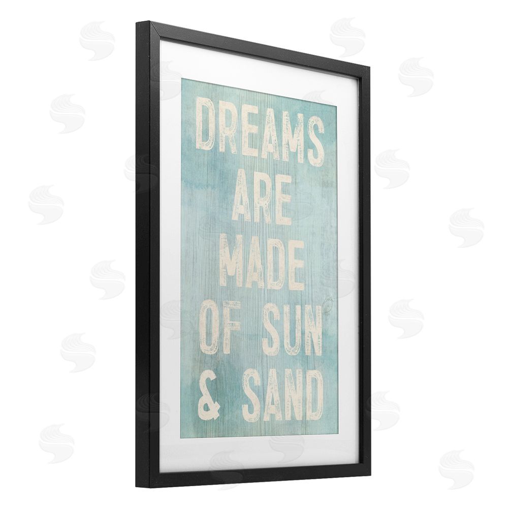 Susan Arnot Dreams of Sand and Sun Black Framed Print Under Glass Art