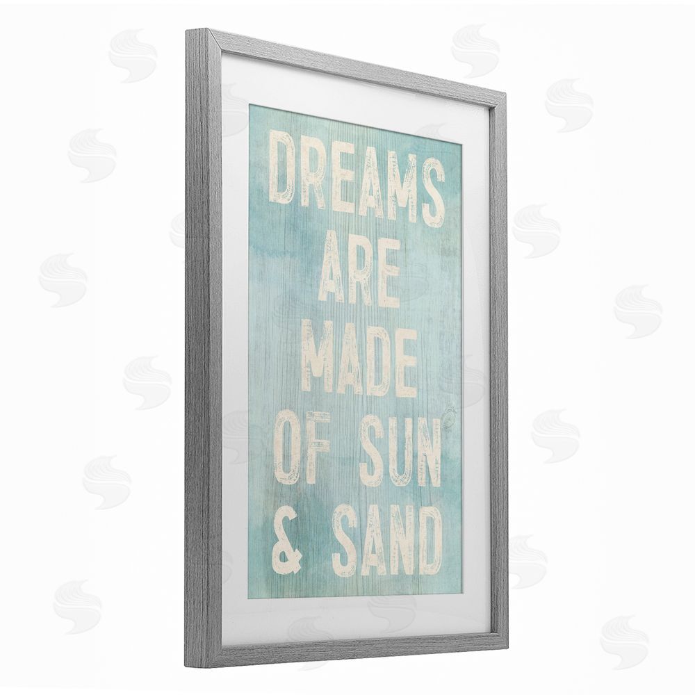 Susan Arnot Dreams of Sand and Sun Gray Framed Print Under Glass Art