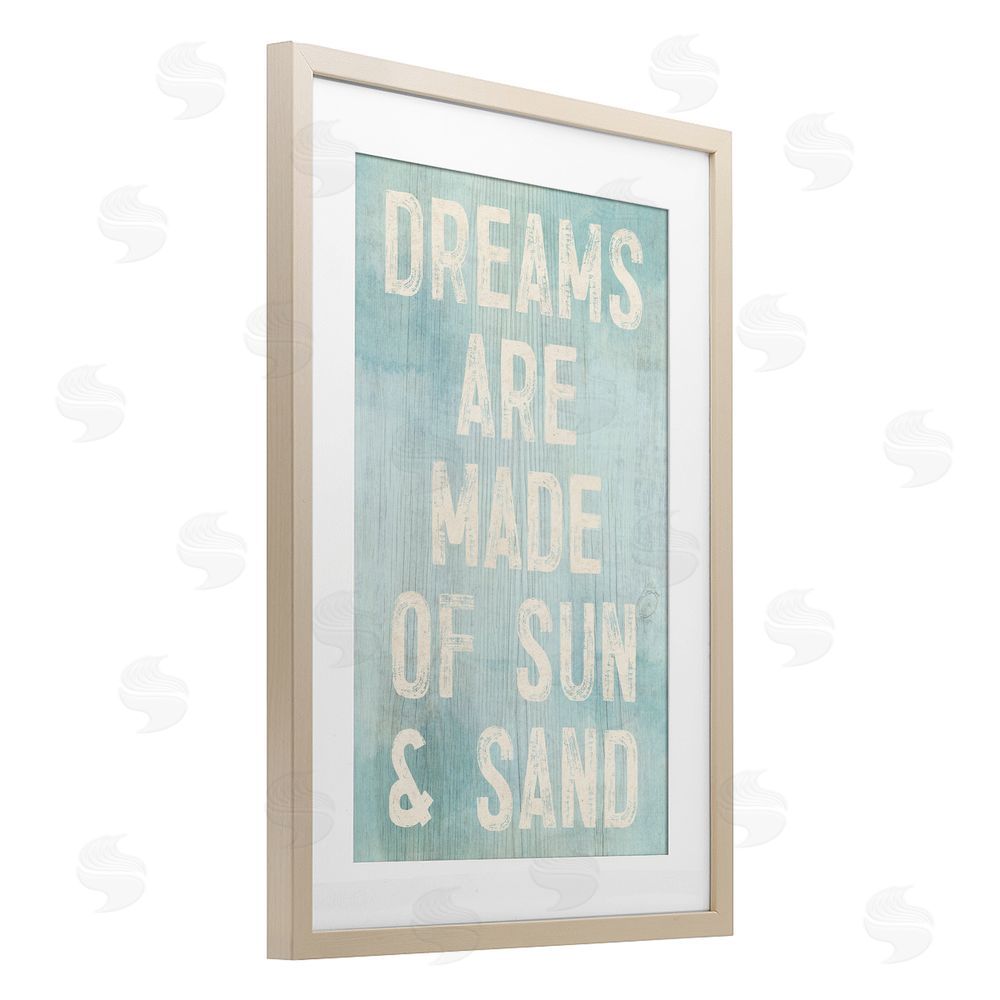 Susan Arnot Dreams of Sand and Sun Birch Framed Print Under Glass Art