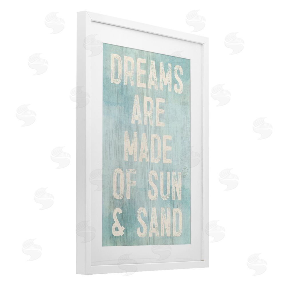 Susan Arnot Dreams of Sand and Sun White Framed Print Under Glass Art