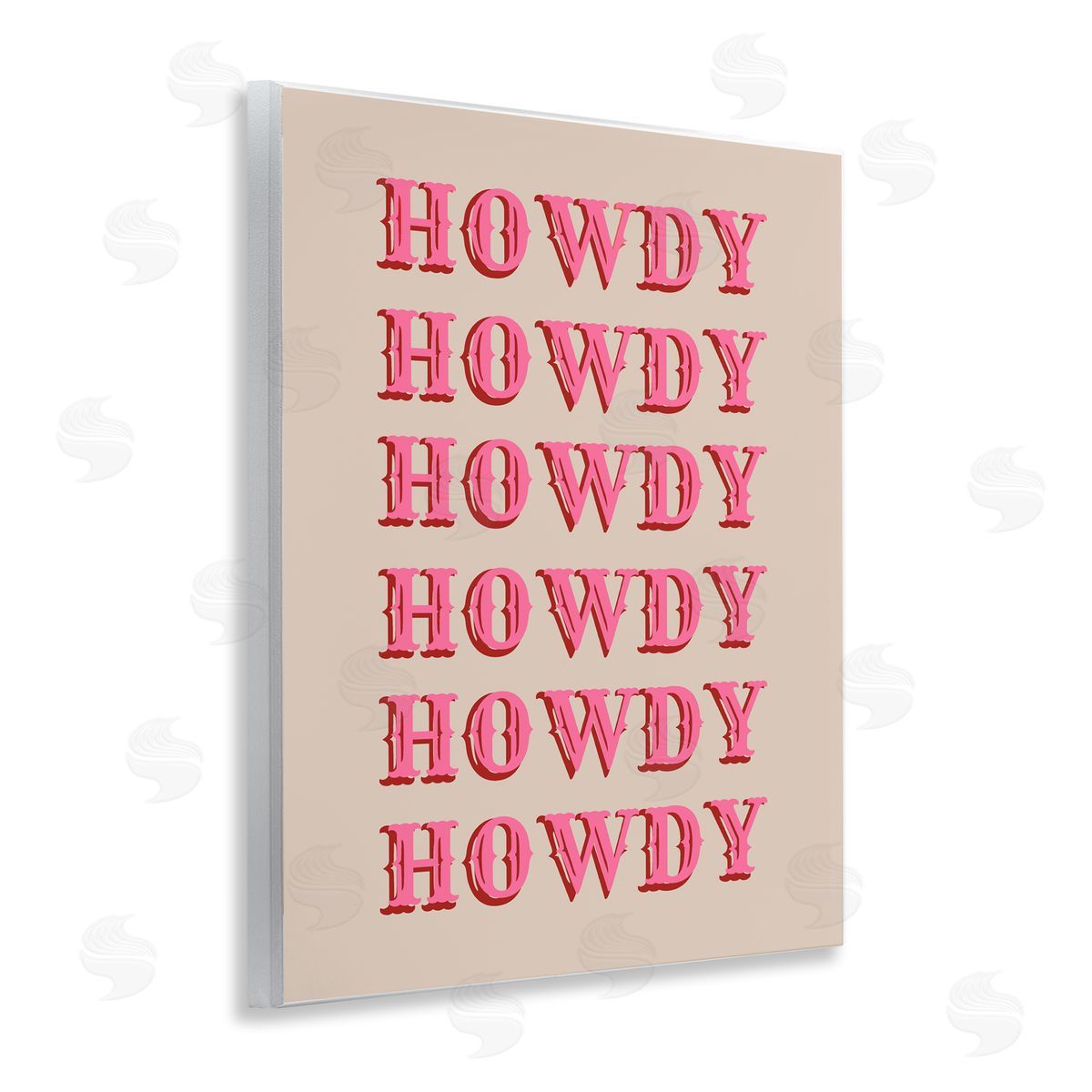CAD Designs Howdy Pink Typography Wall Plaque Art Print