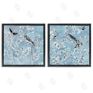 Melissa Wang | Minted Serenity Birds over Blue