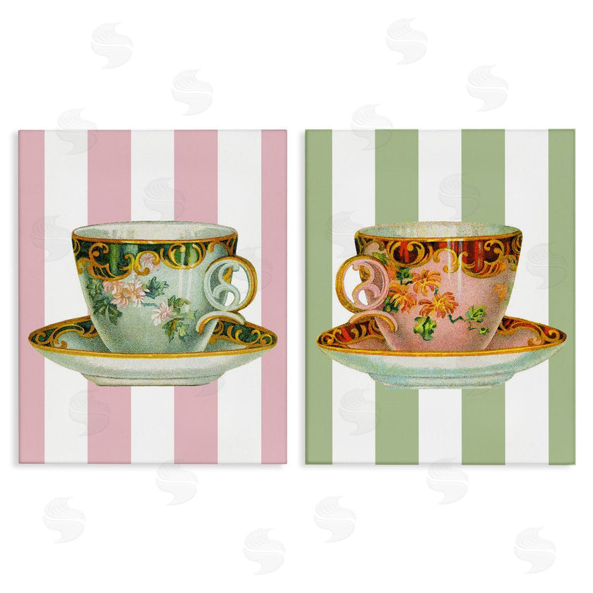 Lil' Rue | Classic Teacups over Stripes
