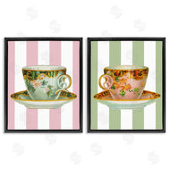 Lil' Rue | Classic Teacups over Stripes