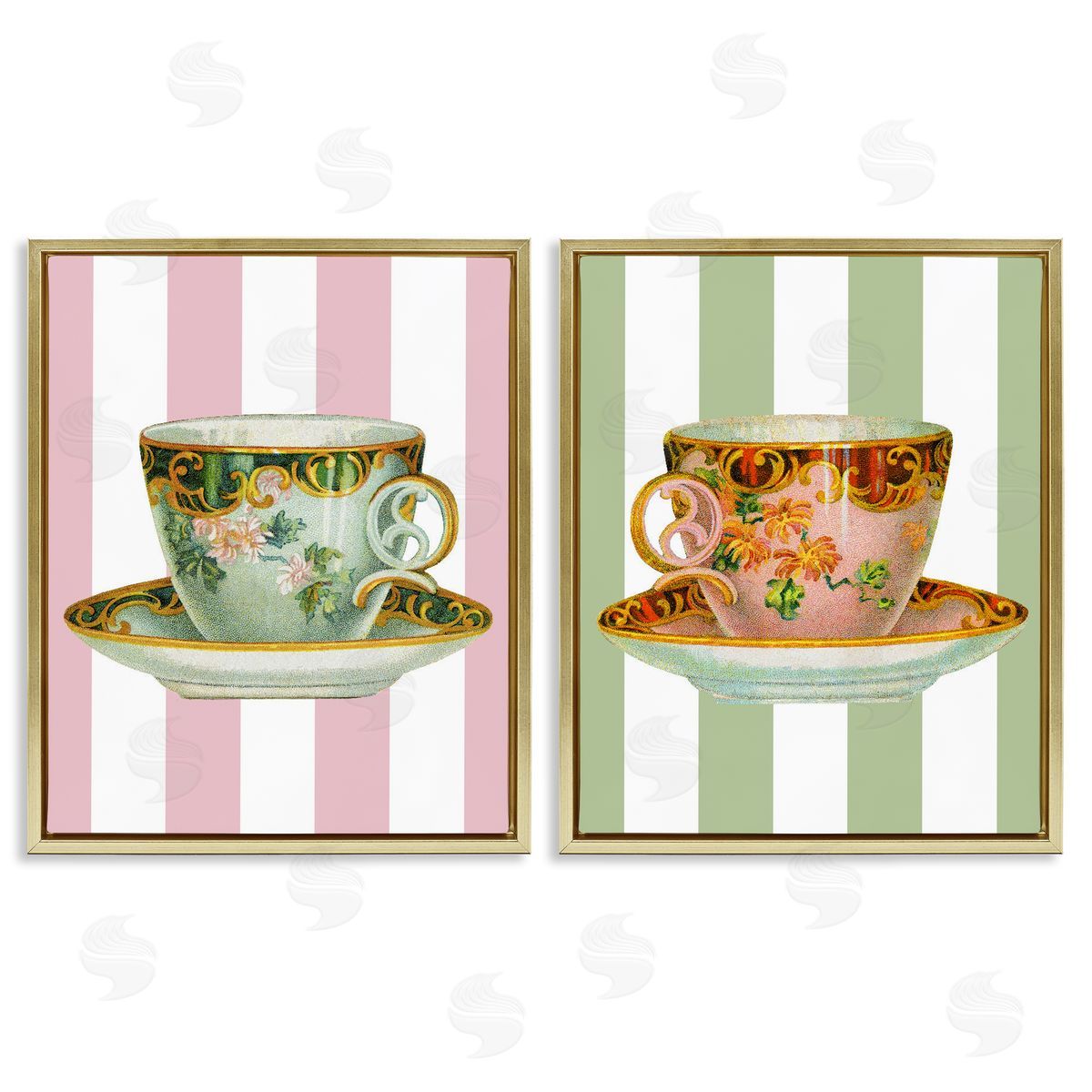 Lil' Rue | Classic Teacups over Stripes