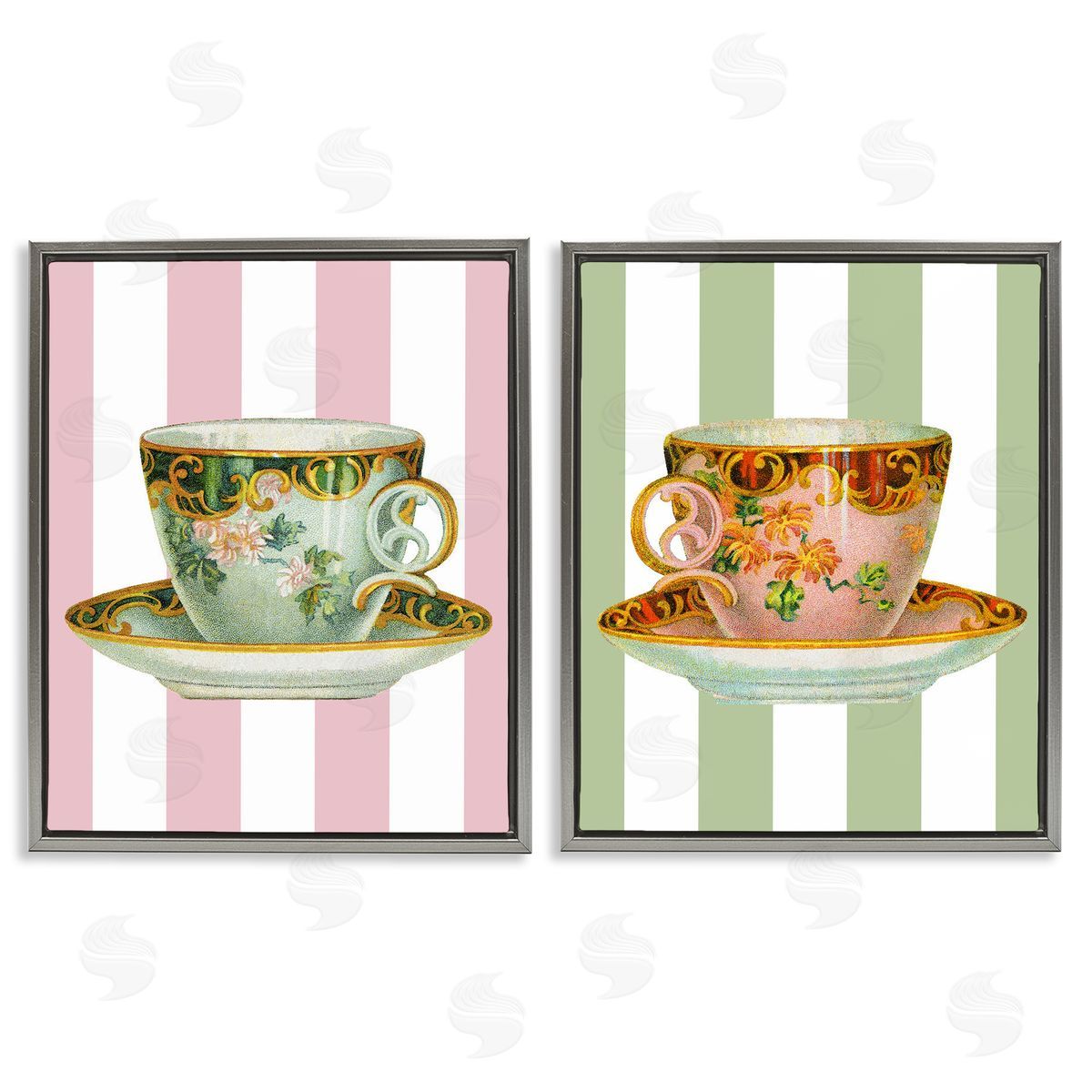 Lil' Rue | Classic Teacups over Stripes