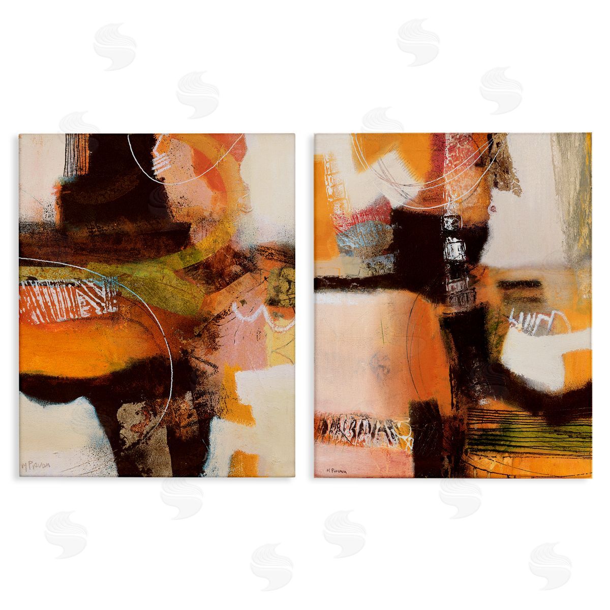 Maurizio Piovan Cromatismo Contrasting Neutrals Canvas Wall Art Print