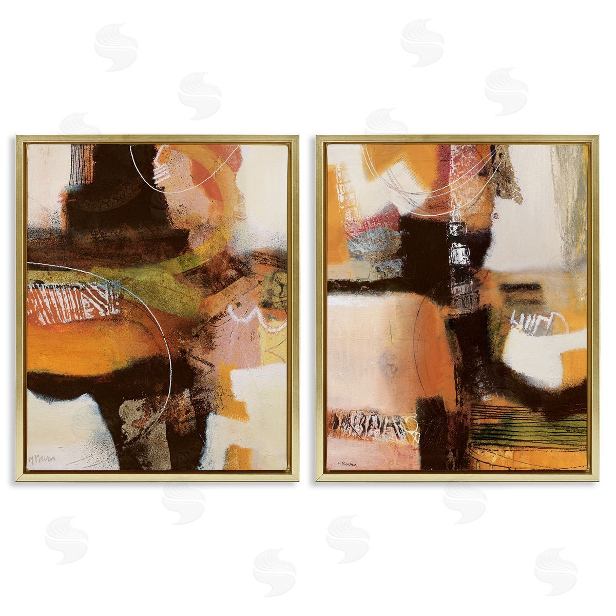 Maurizio Piovan Cromatismo Contrasting Neutrals Canvas Wall Art Print