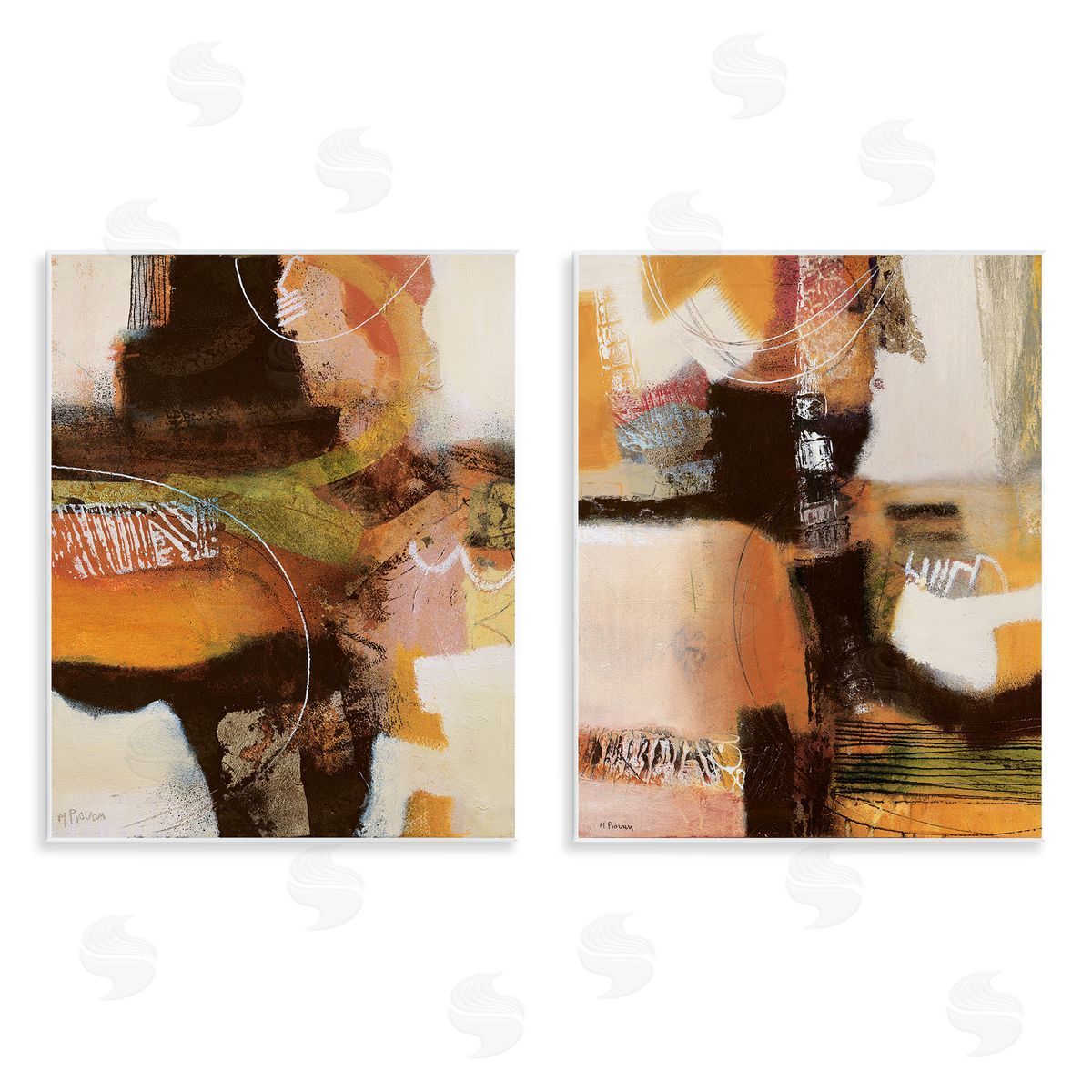 Maurizio Piovan Cromatismo Contrasting Neutrals Canvas Wall Art Print