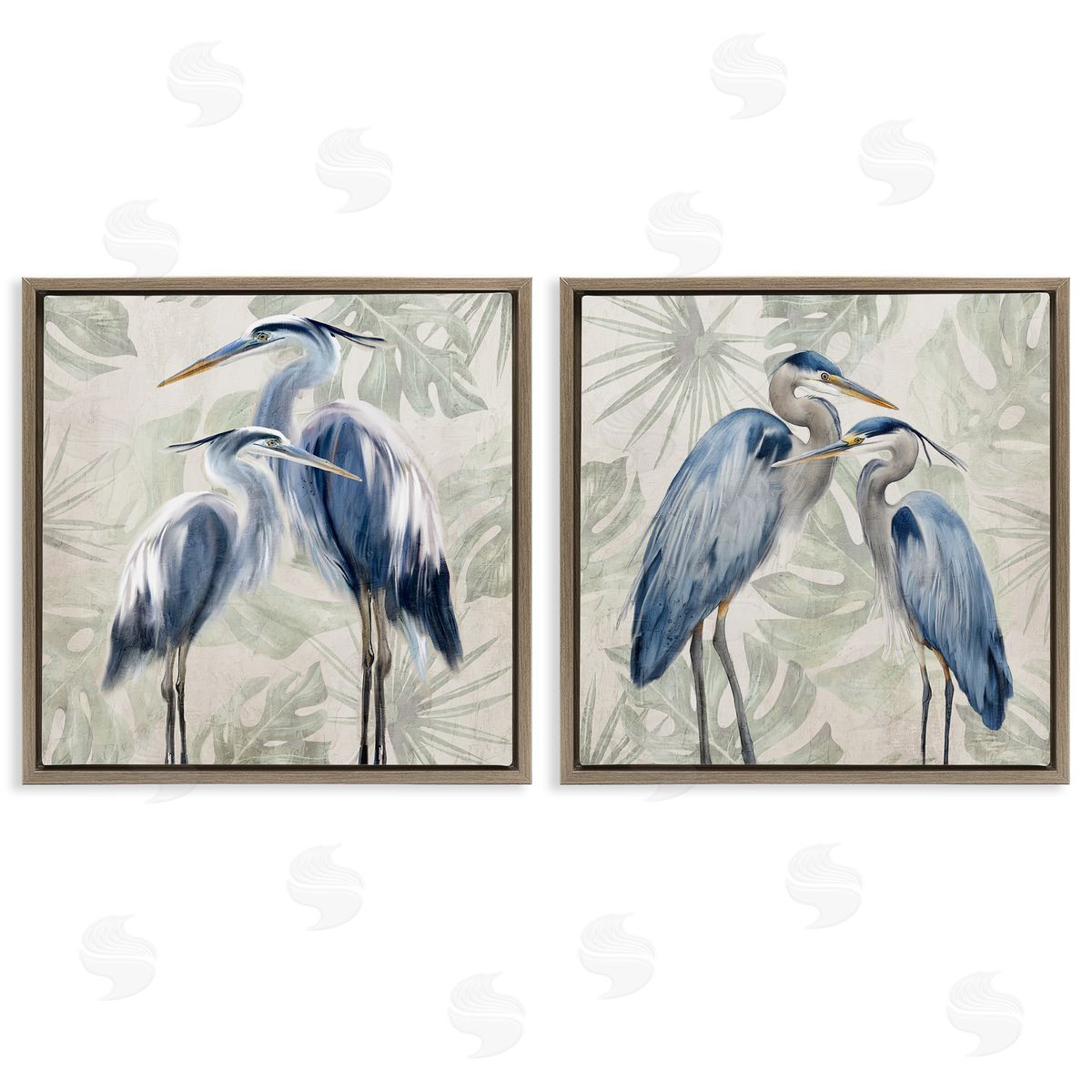 Kim Allen | Blue Heron Palm Pair