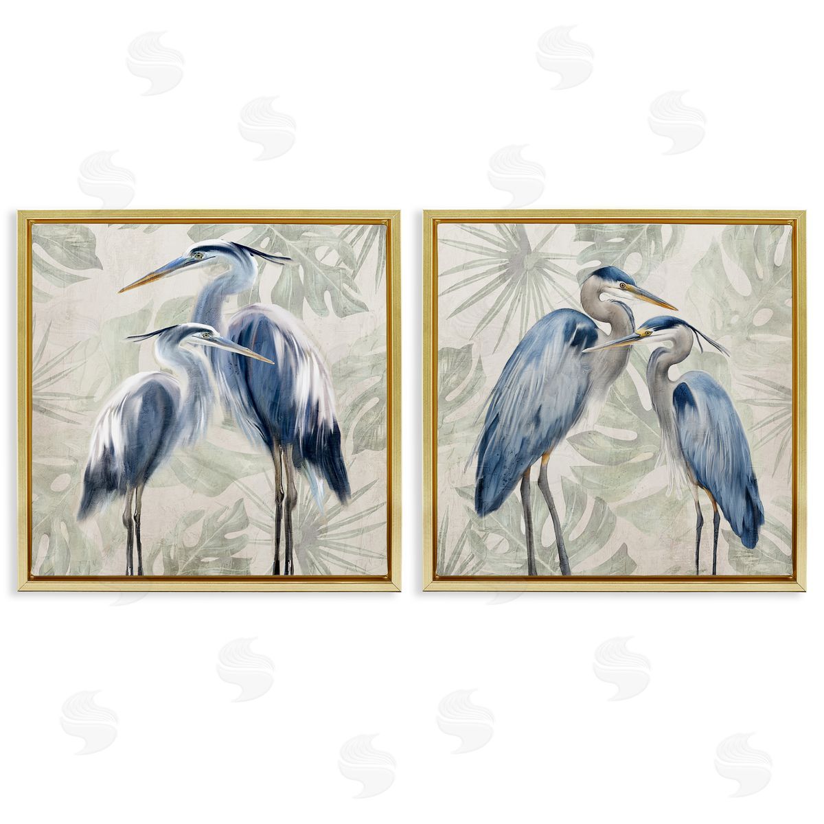Kim Allen | Blue Heron Palm Pair