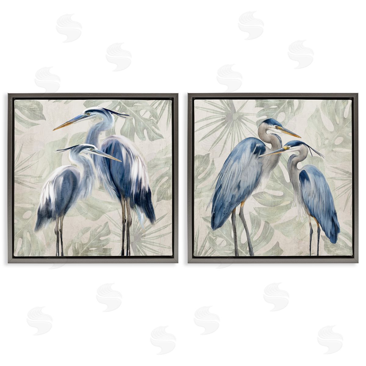 Kim Allen | Blue Heron Palm Pair