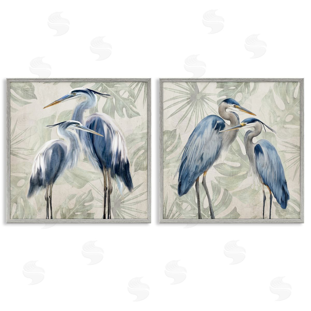 Kim Allen | Blue Heron Palm Pair
