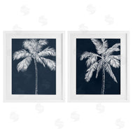 Leah Noel Art | Blue Palms Tropical Scene