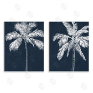 Leah Noel Art | Blue Palms Tropical Scene