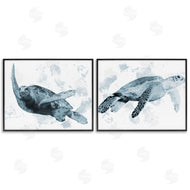 Marcus Prime | Blue Weathered Turtle Portraits